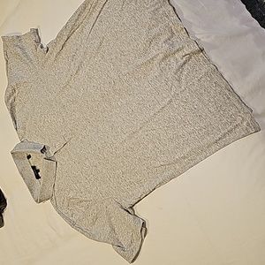 Vince Heathered Grey Slub Polo In XL